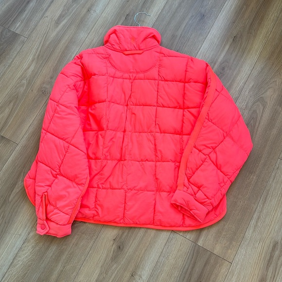 Free People Neon Pink Puffer Jacket - Picture 2 of 2